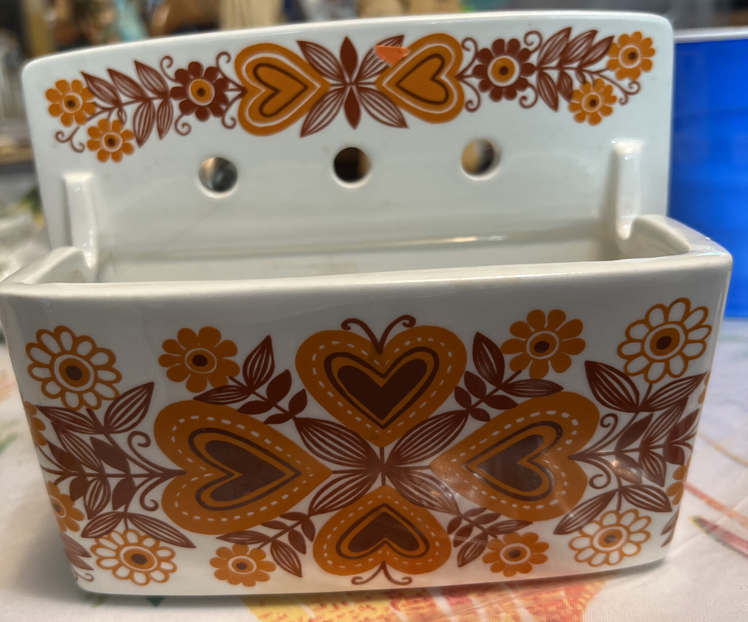 Vintage Salt Box Finland Ceramic