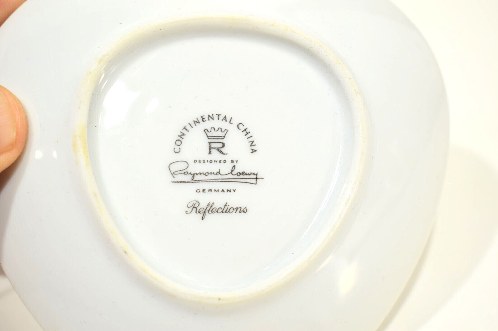 RAYMOND LOEWY Reflections Free Form Dish in O/B Continental China Germany