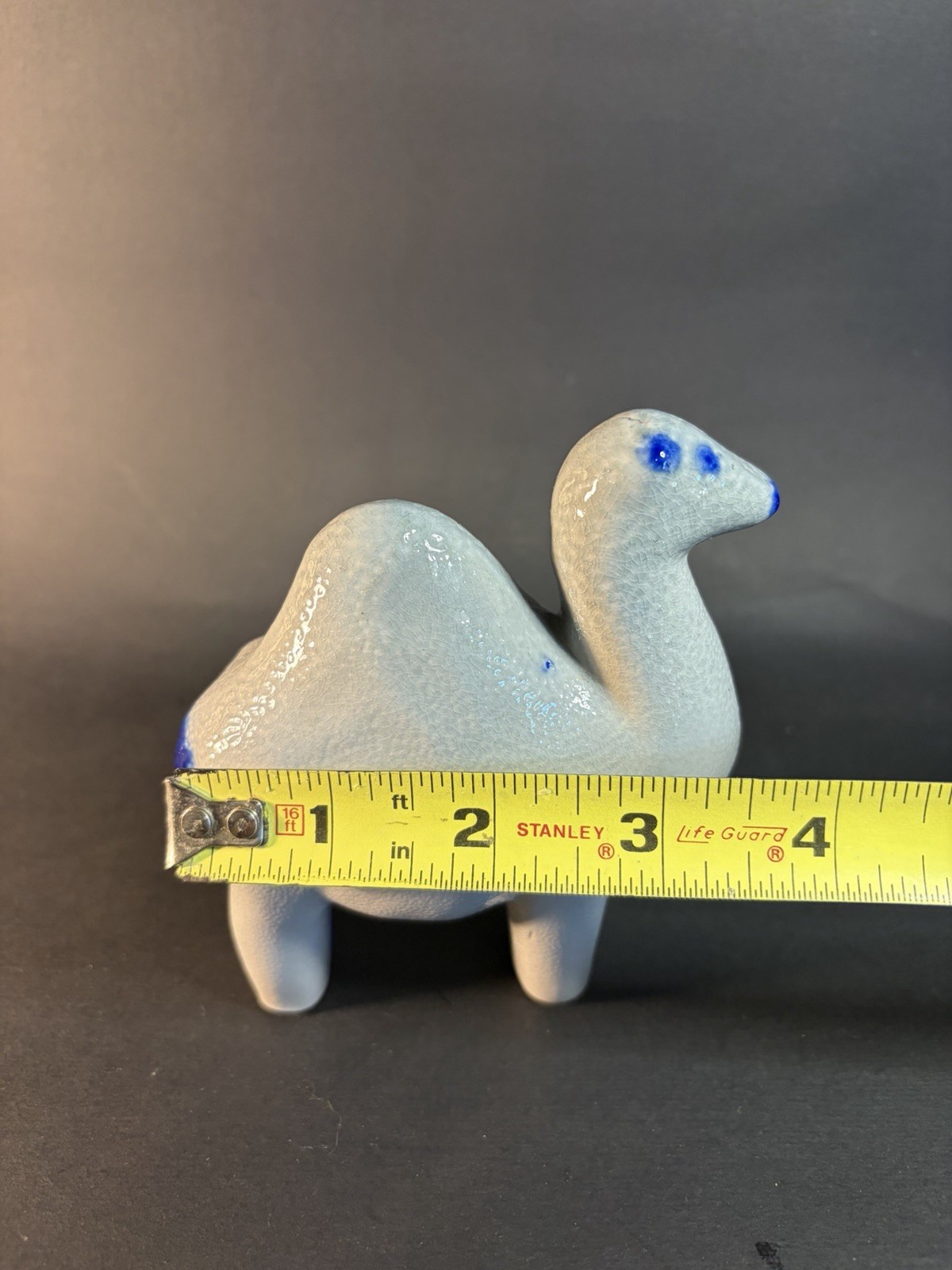 Stoneware Camel Salt Glazed Possibly Eldreth Noah Arc Unsigned 4.5” Tall