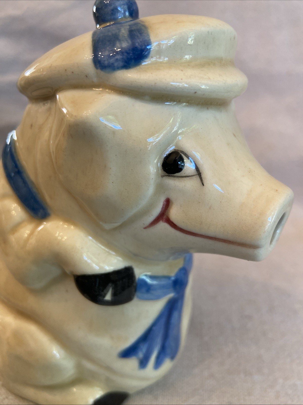 Vintage Ceramic Pottery Sugar Sailor Pig Cottagecore Farmhouse Decor