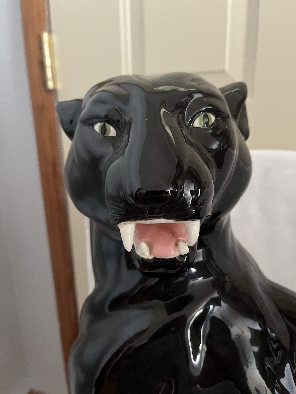VTG RARE Black Panther Statue MCM Figure Growling Mold 1973 LARGE 21.5” Nice!