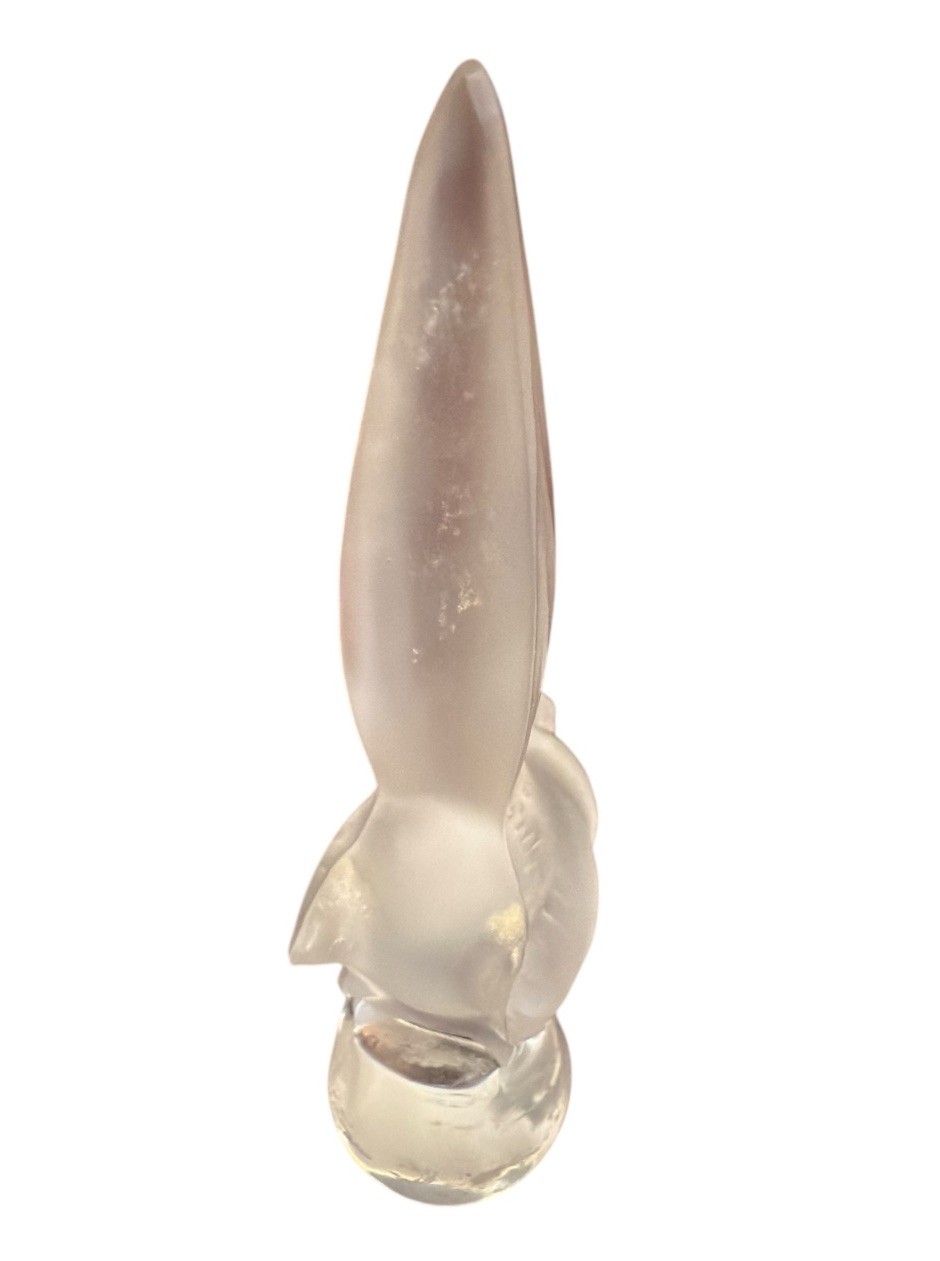 Vintage Letter Seal Pheasant France Signed Lalique Crystal Faisan Cachet