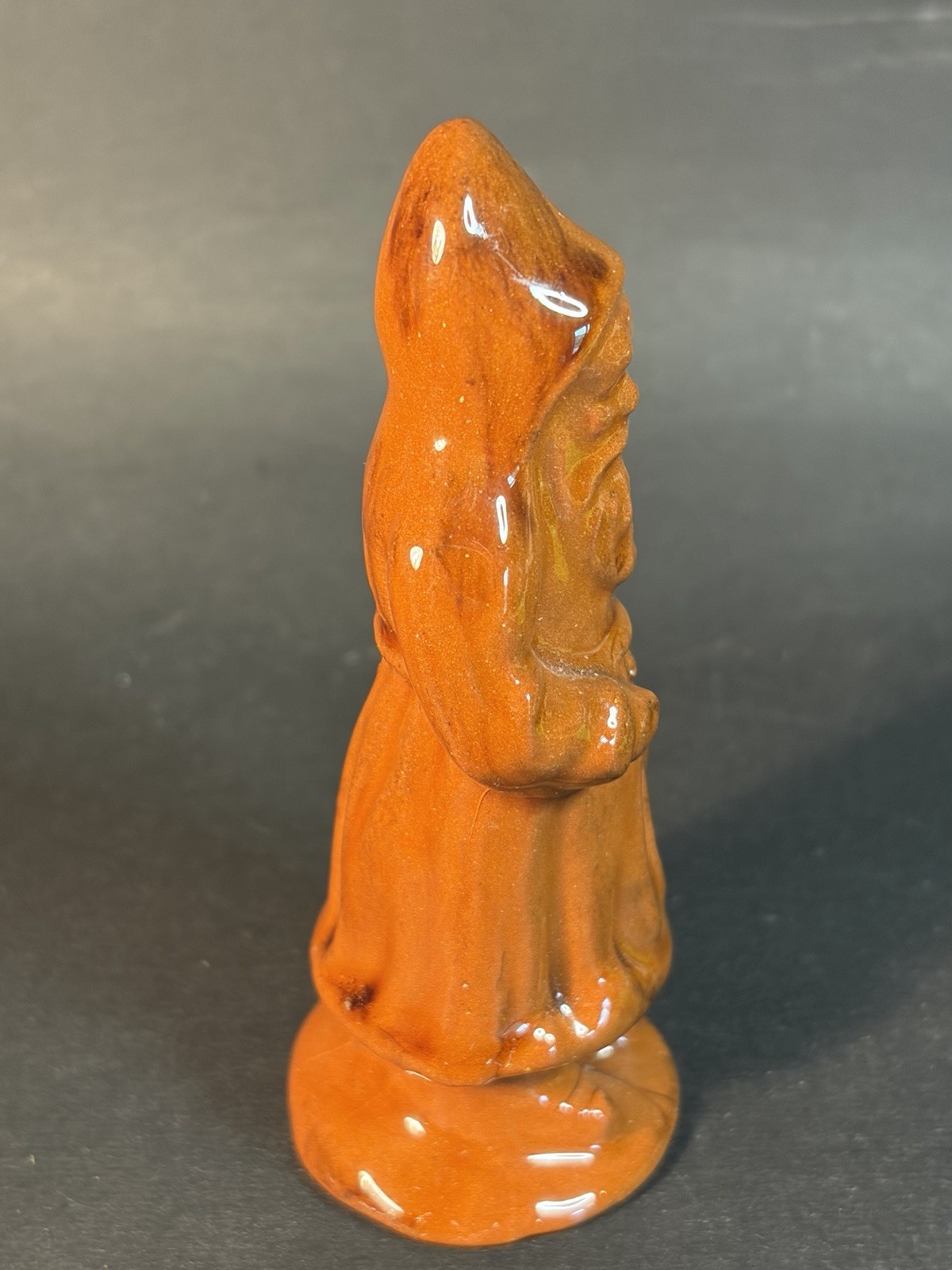 L. Breininger Pottery Redware Santa Belsnickel Christmas Figurine 4.25” 2001