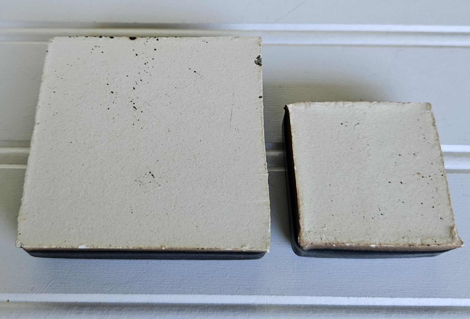 Motawi Tileworks Black Tile Ann Arbor Michigan 2 PC. 3×3 and 2×2 T-1