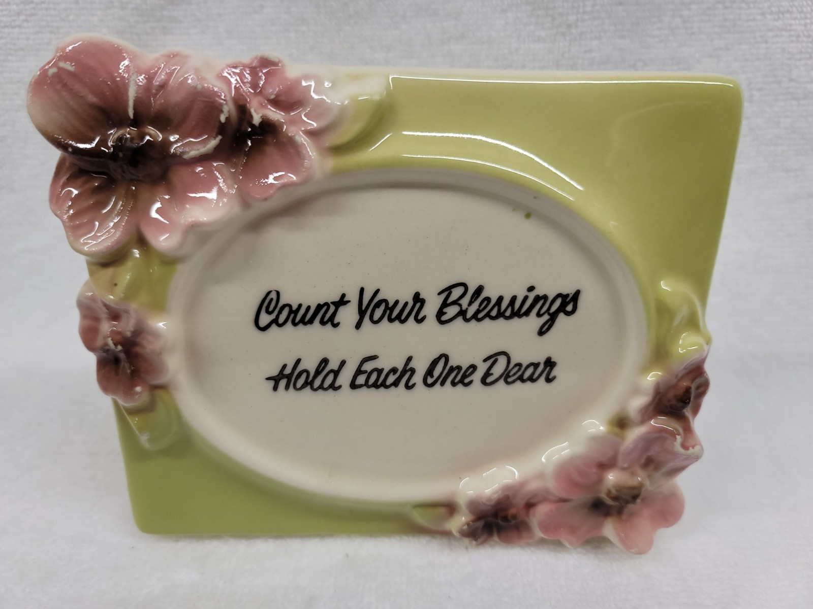 5″ PLAQUE PLANTER DOGWOOD BY ROYAL COPLEY, ROYAL WINDSOR, SPAULDING