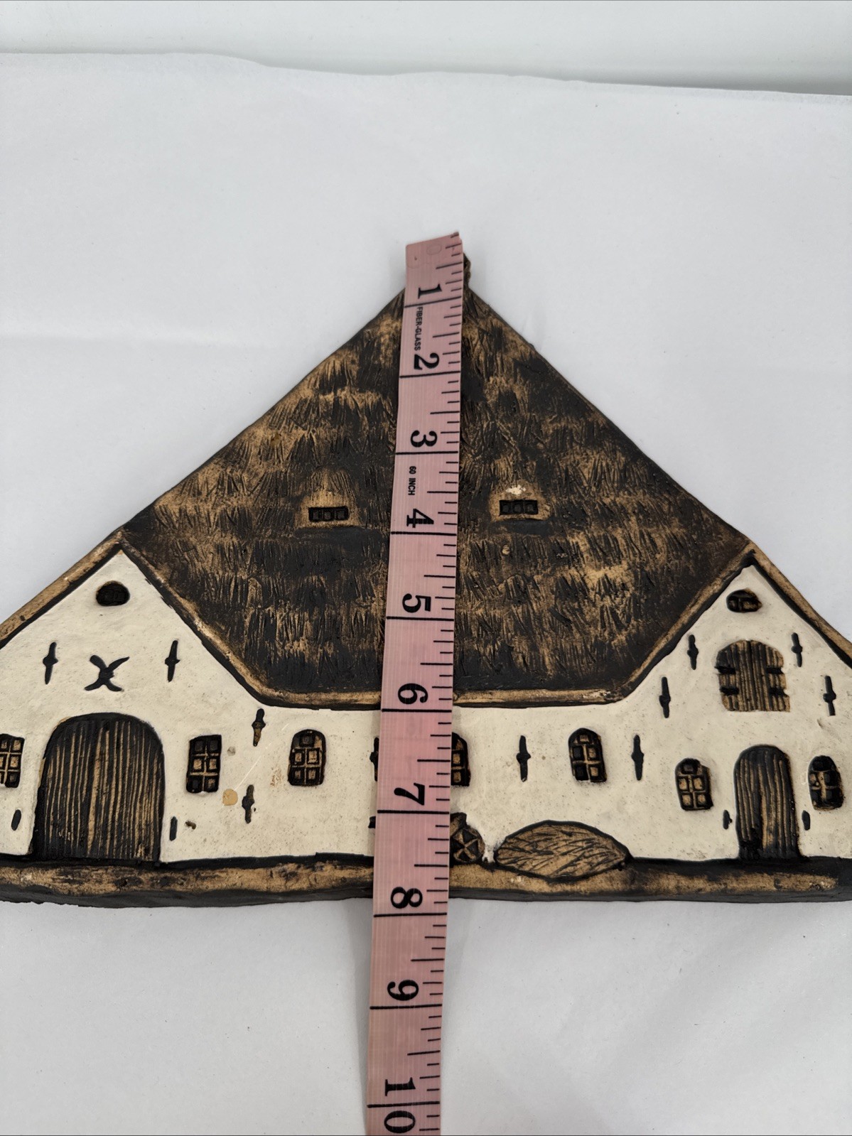 Handmade German Half-Timbered House Wall Decor – Vintage Clay Art 4 Pieces