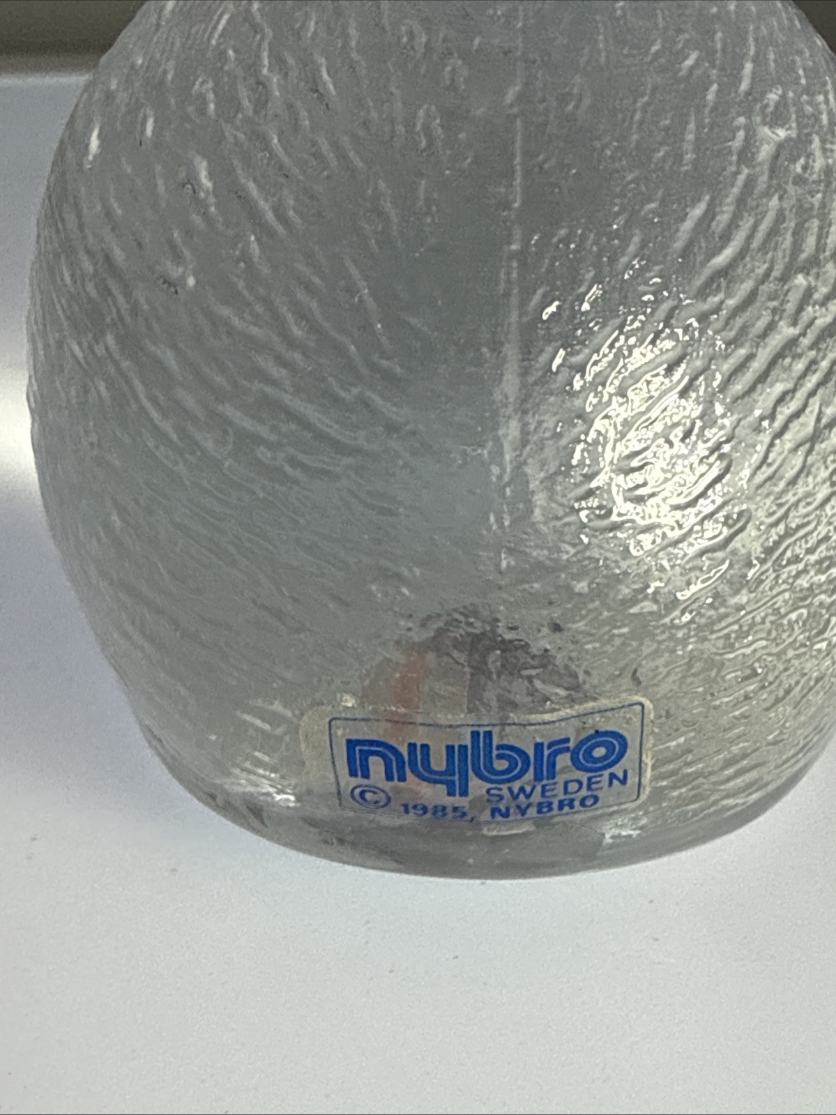 Vintage Nybro Sweden Hedgehog Glass Sculpture / Paperweight 4.5”x2.5”; Sonic