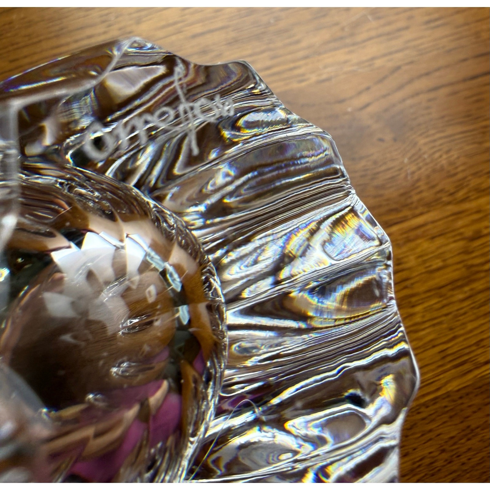 Pristine 5.75″ Orrefors Sweden Crystal Teardrop Vase – Signed Heavy 2.5lb Art