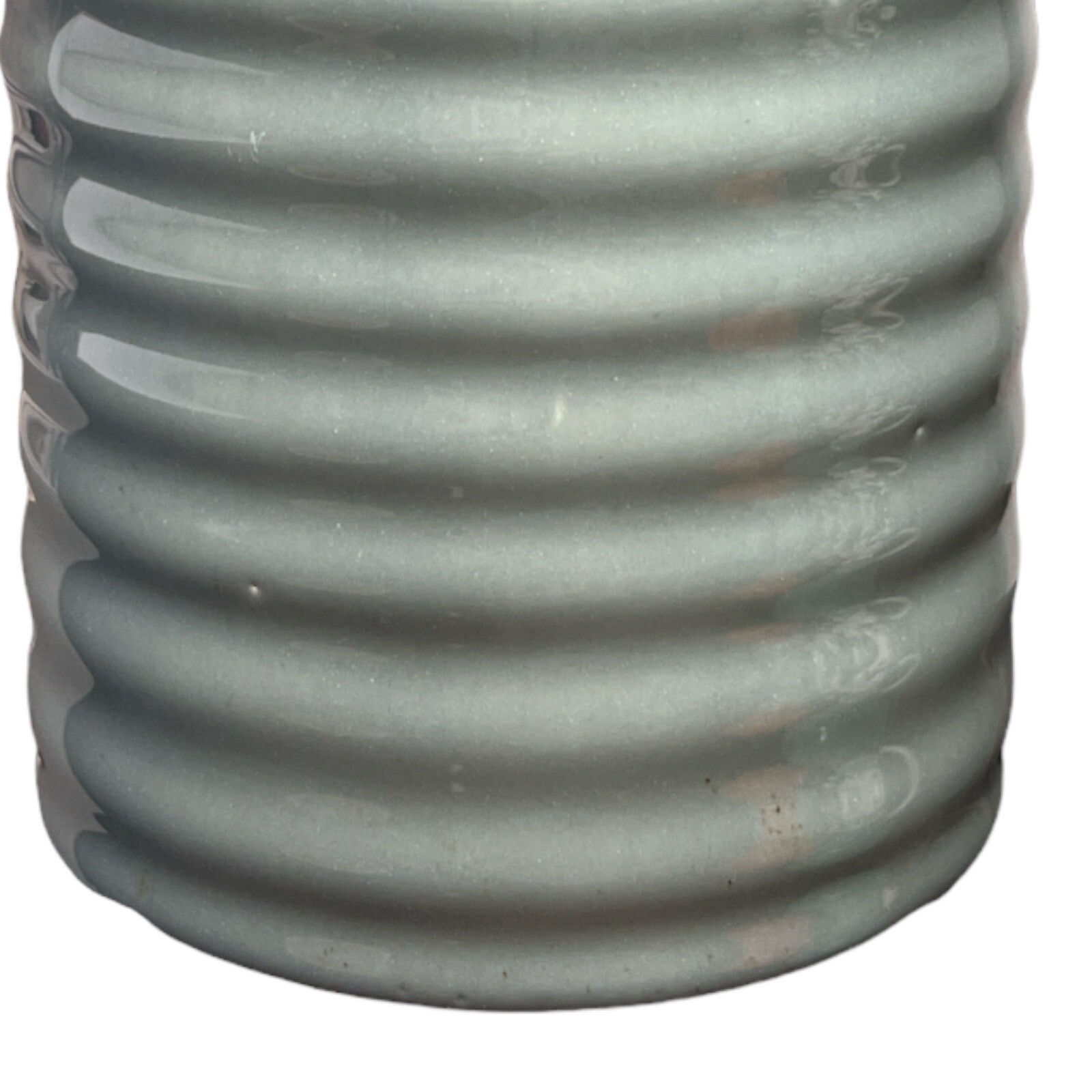 Bauer Company Pottery Ringware Dove Grey Glossy 7.25” Vase Los Angeles 2000