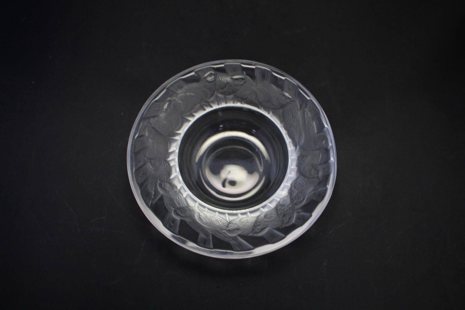 Lalique Crystal “Irene” Ring Dish 3.5” Frosted Birds Trinket Bowl – France