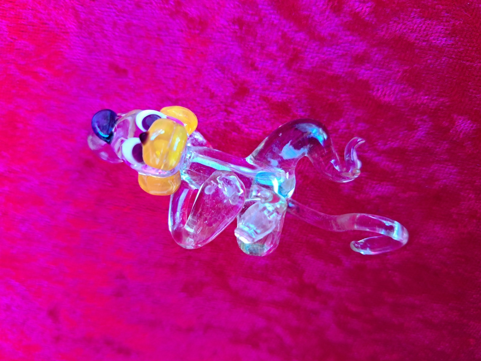 7 Beautiful Glass Figures / Glass Animals: Lizards, Pigs, Dragons, Monkey