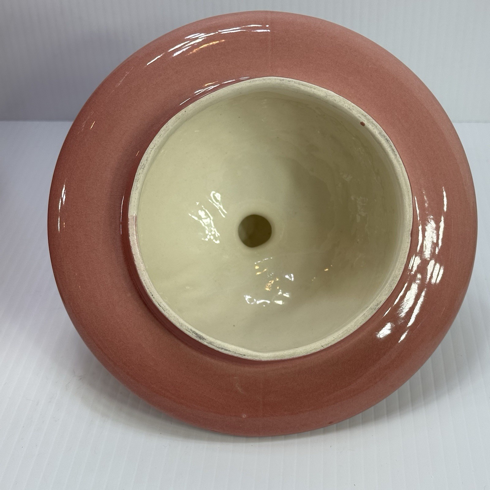 Vintage Large New Horizon by Hallmark Pink Pottery Vase Ginger Jar Made In USA