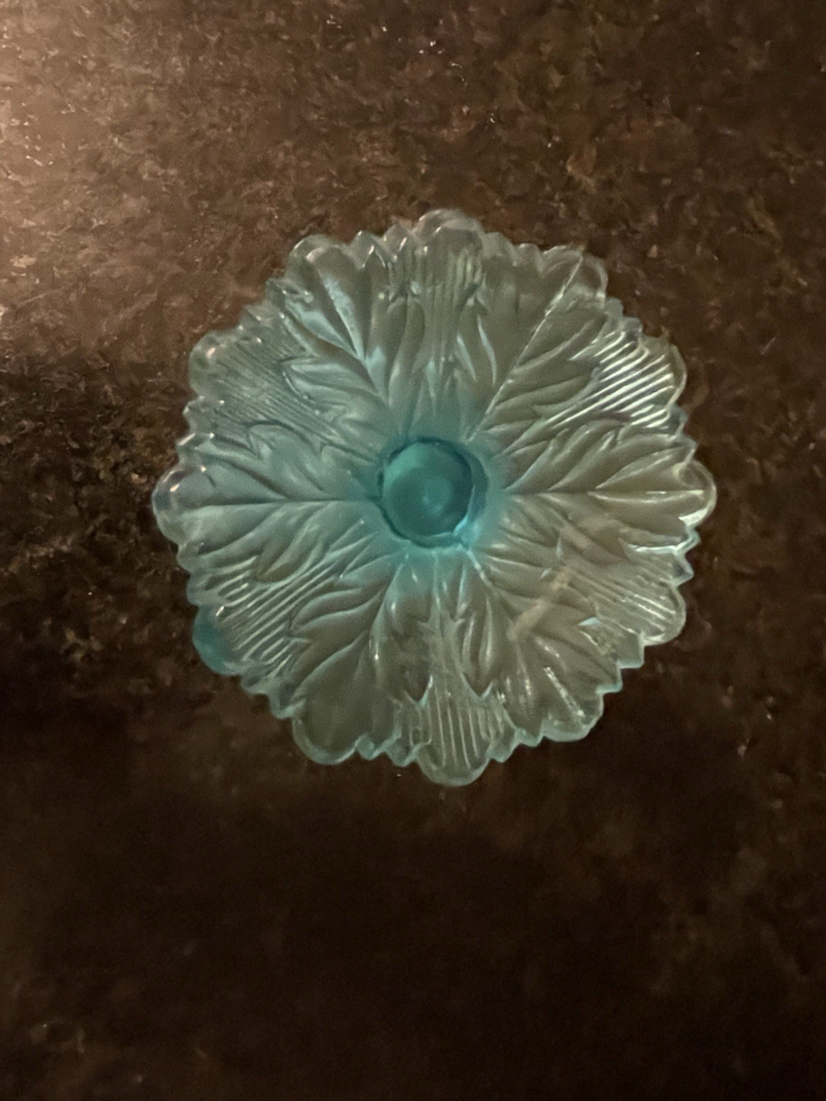 Northwood Fluted Aqua Blue Opalescent Glass w/Flowers Footed Vase~Vintage~