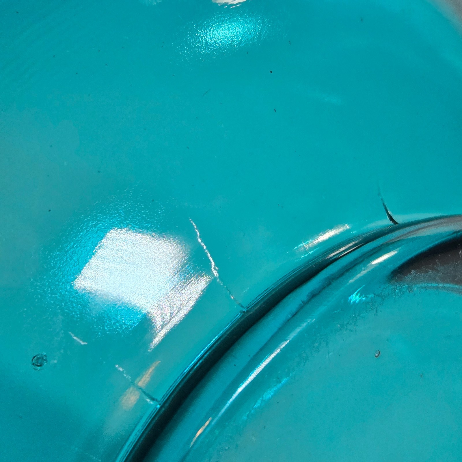 LE Smith Peacock Blue Fat Bottom Smoothie 18.5″ Swung Vase VTG MCM Turquoise