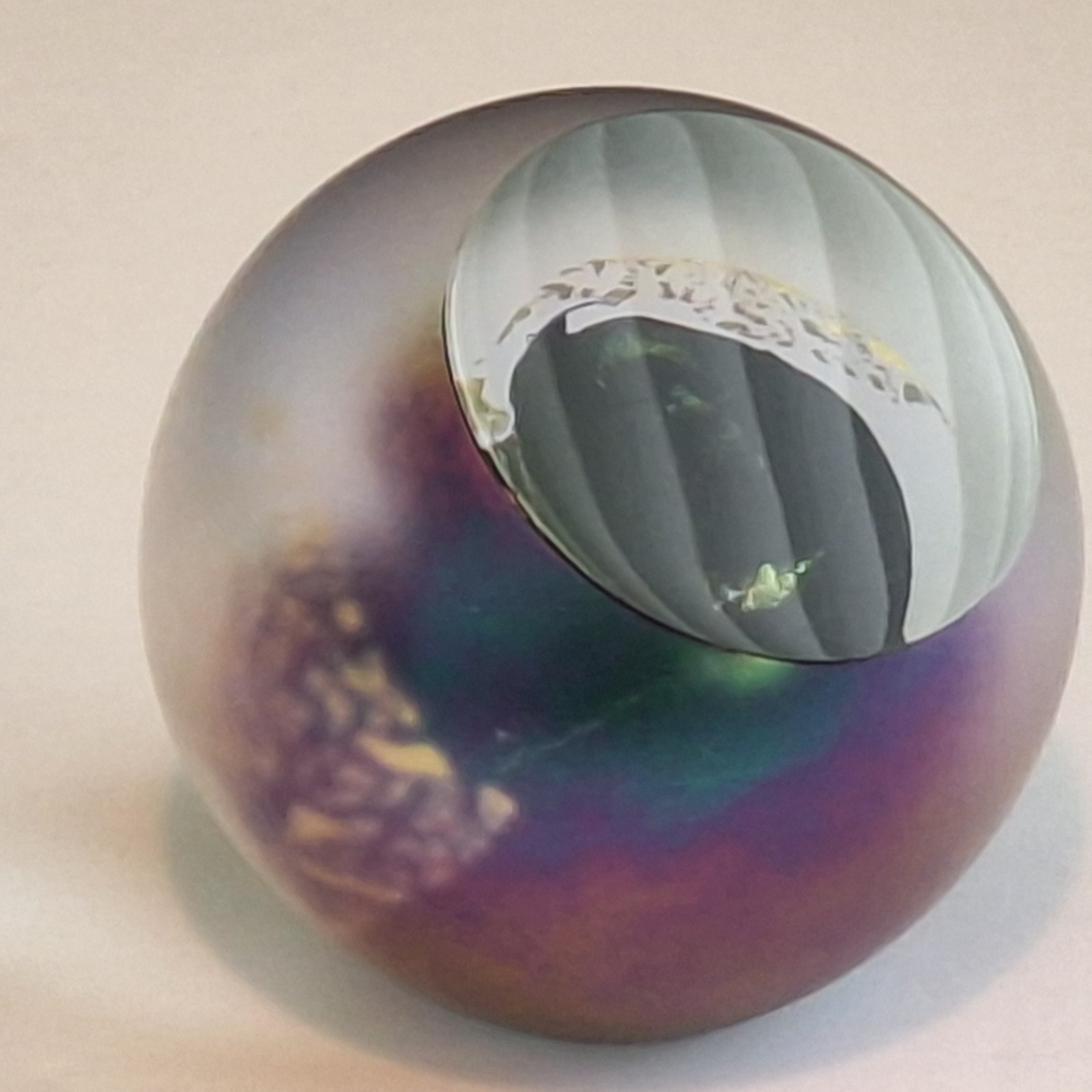 Glass Eye Studios Celestial Series Glass Hand Blown Art Paperweight, 3″ 1-1/4 Lb