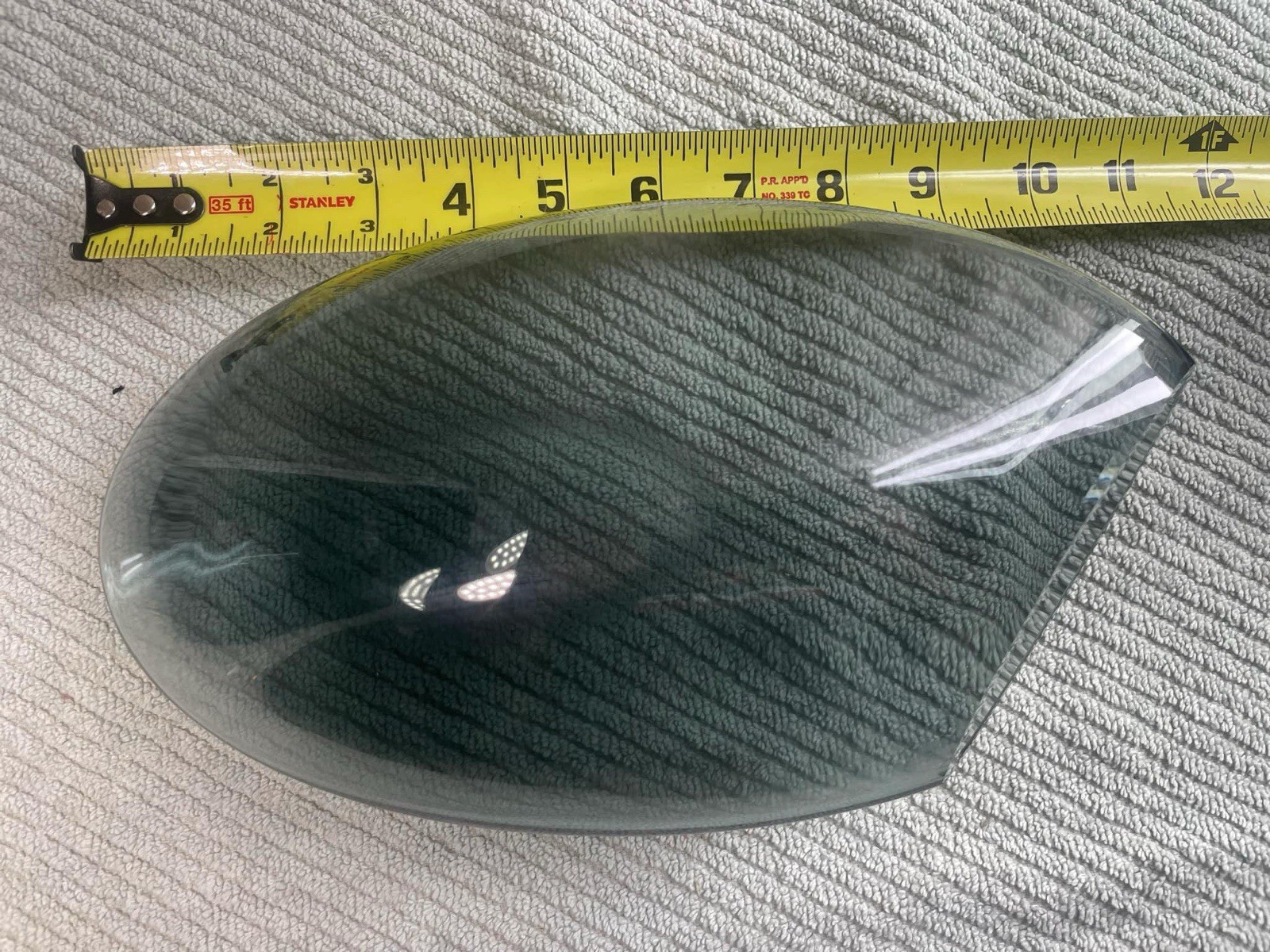 Iittala Aava Modernist Vase Flat Signed Markku Salo Smoke Gray 10.25″x5.75″ M420