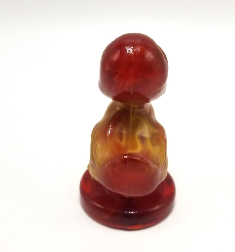 Vintage Boyd Debbie Duck Amberina / Slag Glass Figurine