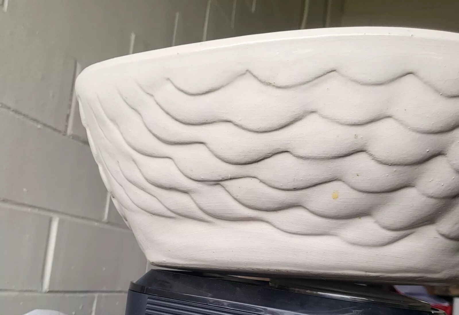 GIANT MP MOUNTAINSIDE POTTERY BOWL 8LB 15″ X 14″ X 5″ HIGHWHITE GLAZE IN AND OUT