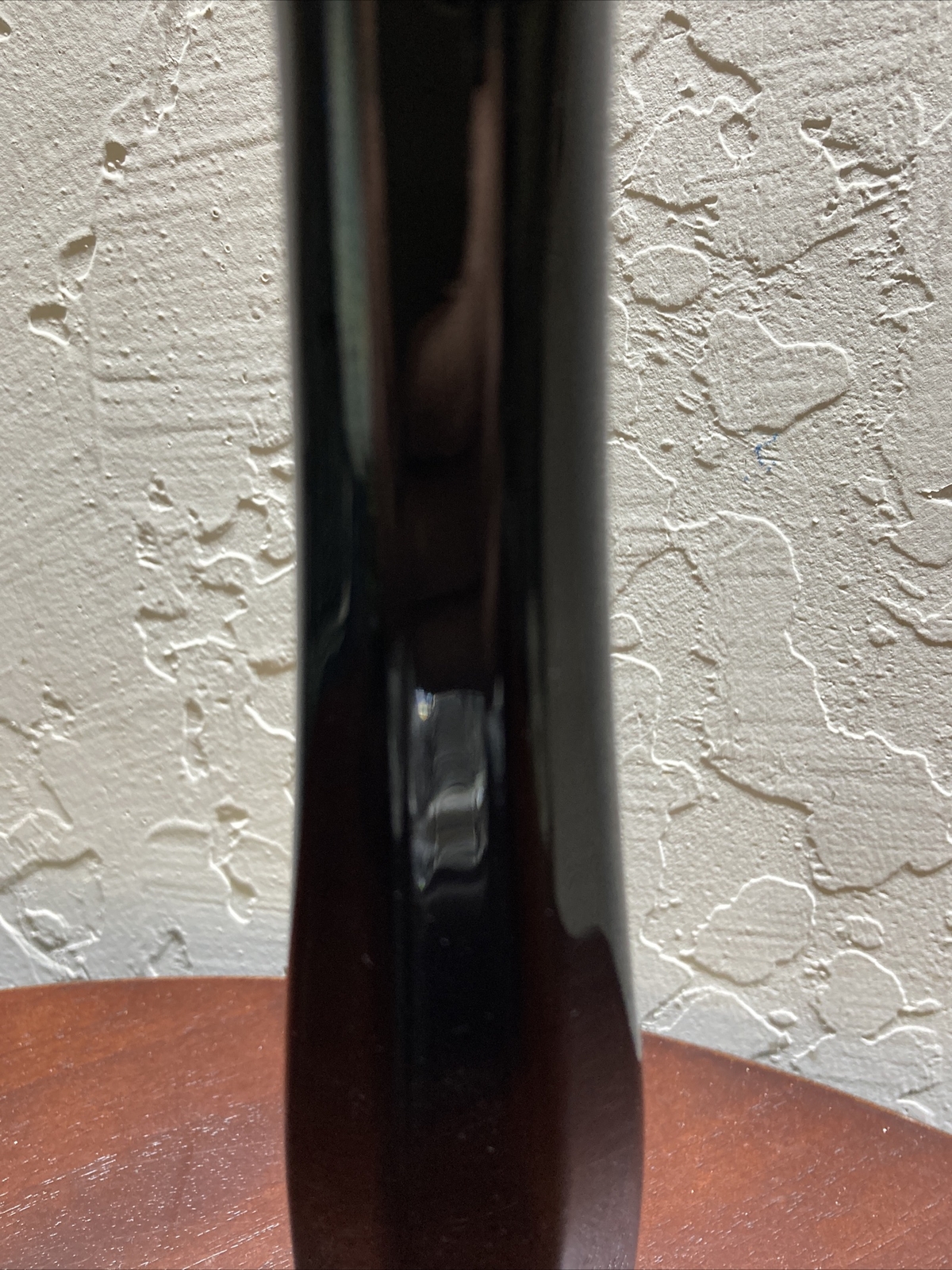 Vintage Black Swung Glass Bud Vase 9.5 Inches Tall