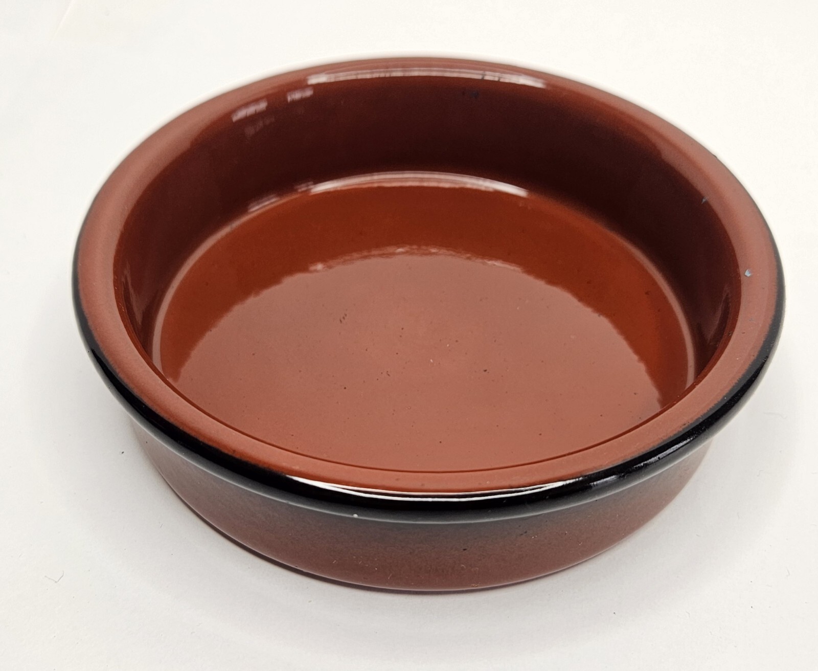 Vintage Ceramic Clay Ashtray Mid Century Modern Brown Tan 4.75″