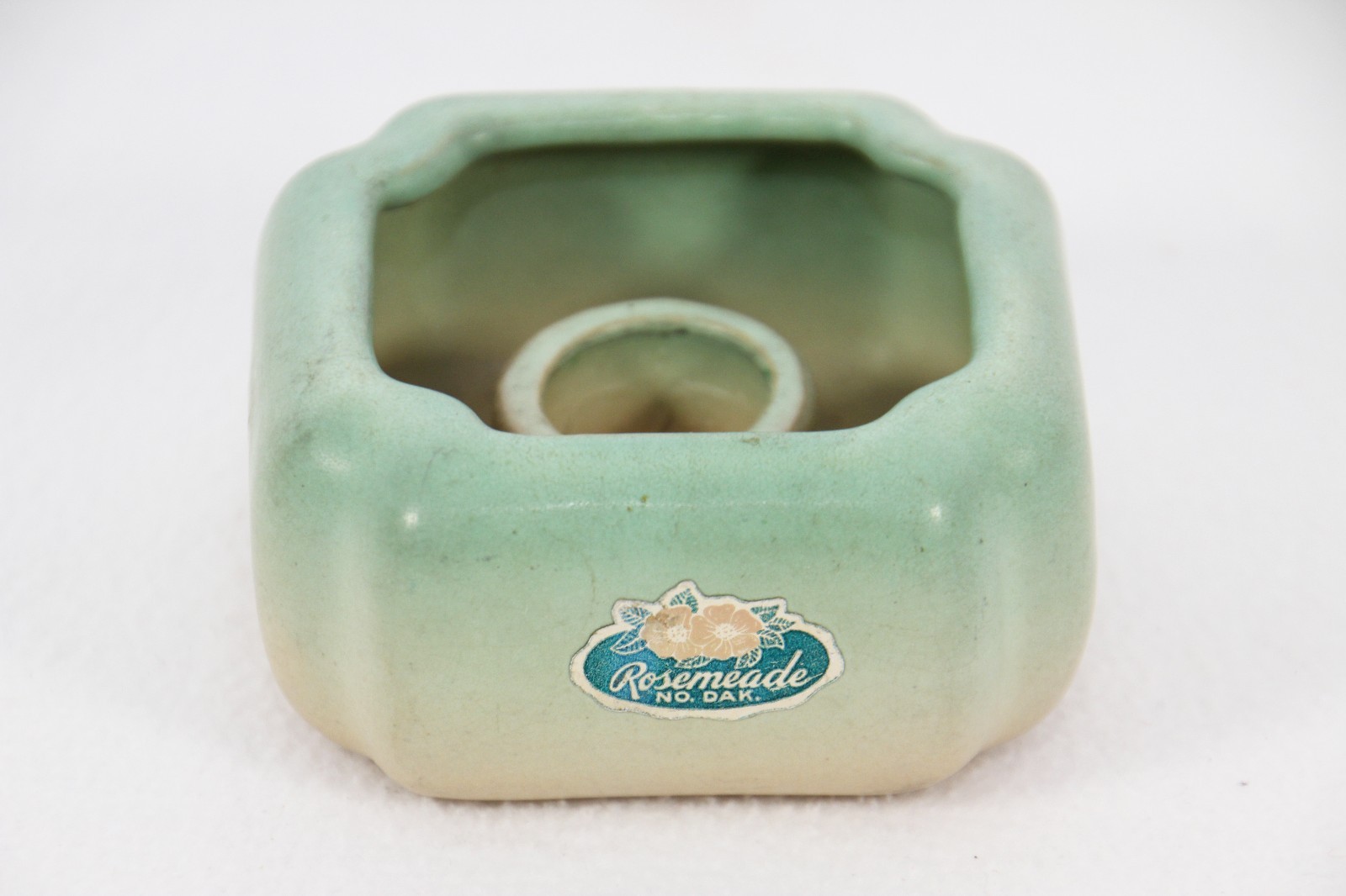 Vintage Rosemeade Dakota Pottery Candle Stick Holder North Dakota