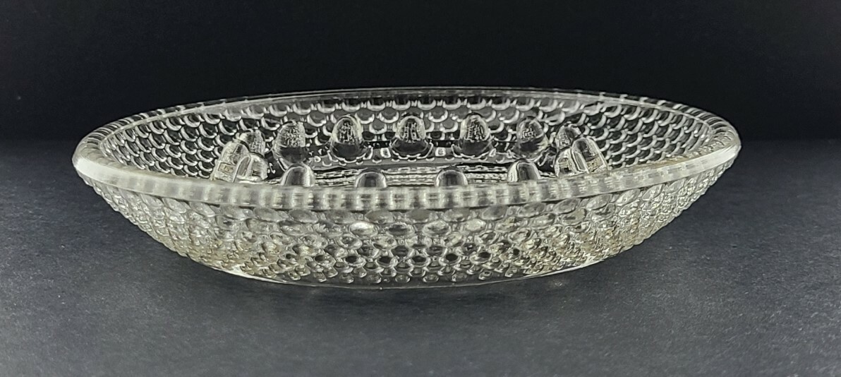 Ashtray Trinket Dish Clear Hobnail Like Pattern Vintage