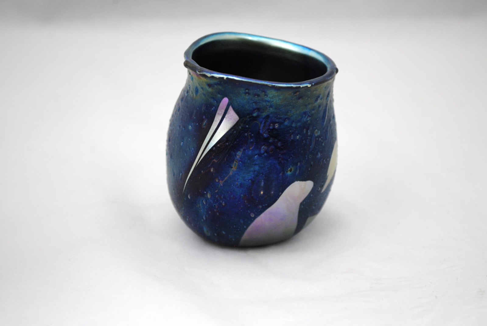Charles Lotton Lava Art Glass Vase 1976 3 inches