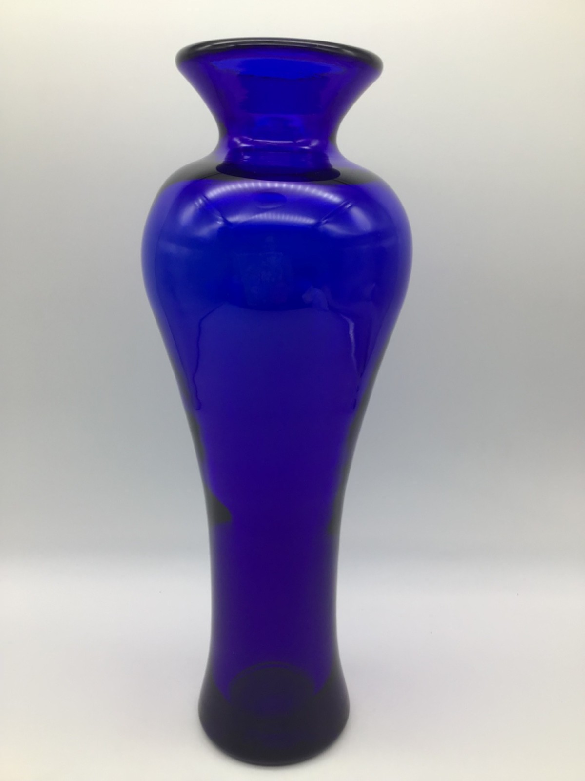 Blenko Sapphire / Cobalt Blue # 8310 Vase 12.5 Inches