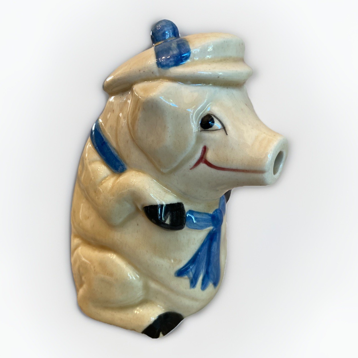 Vintage Ceramic Pottery Sugar Sailor Pig Cottagecore Farmhouse Decor
