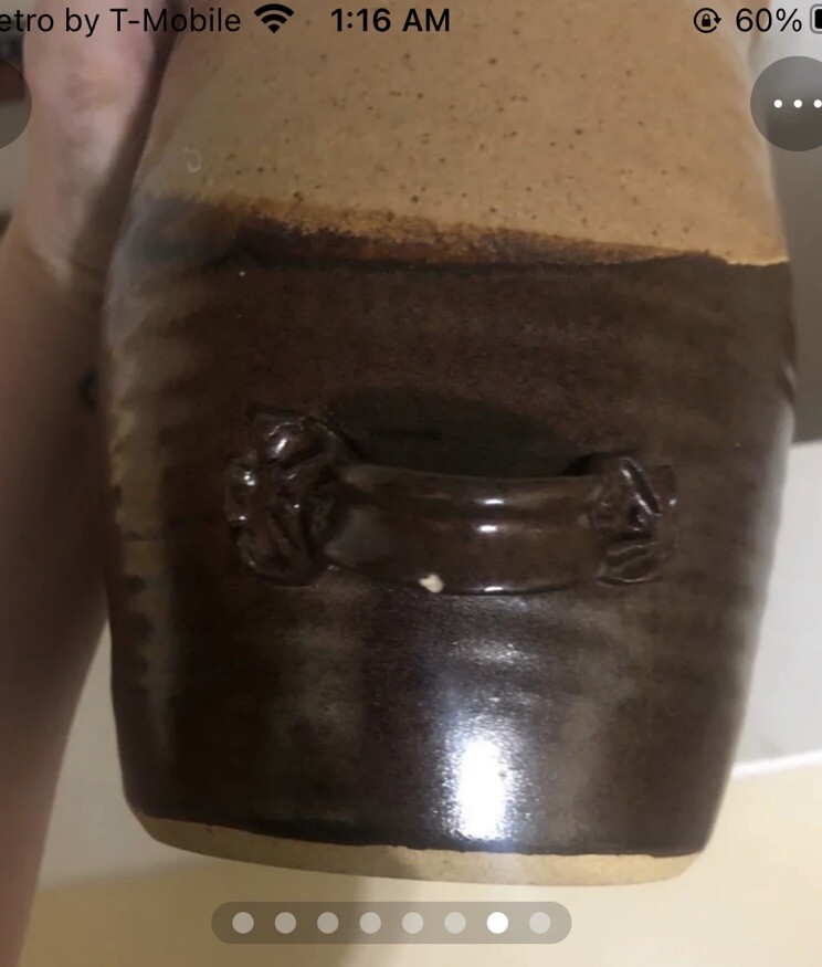Signed Piece Of Richmond Pottery Pot With Handle Vintage