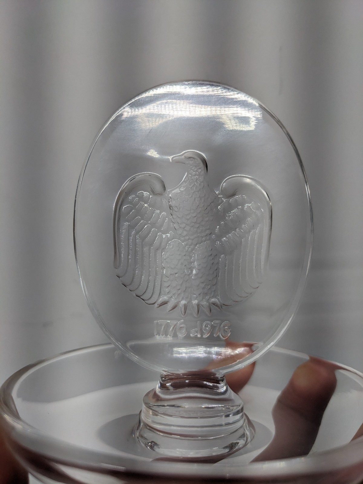 Lalique Ring Jewelry Trinket Dish Dresser Tray Eagle Bicentennial 1776-1976