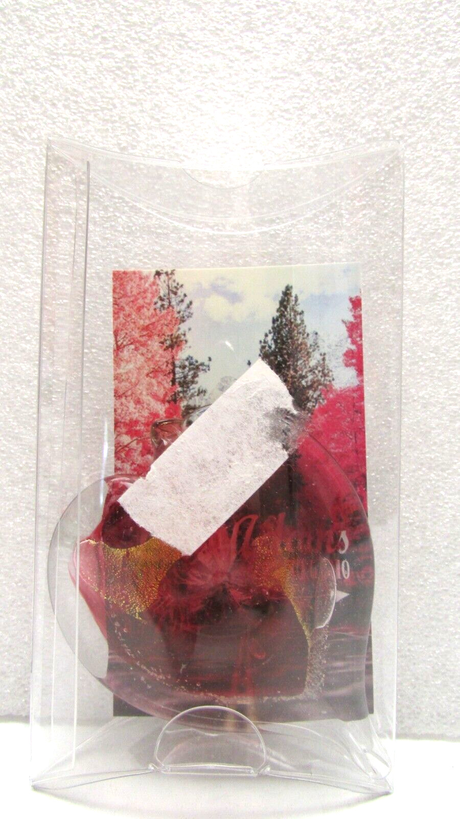 NEW Luke Adams Art Glass Red Ruby Heart Sun Catcher Glassblowing Studio Piece