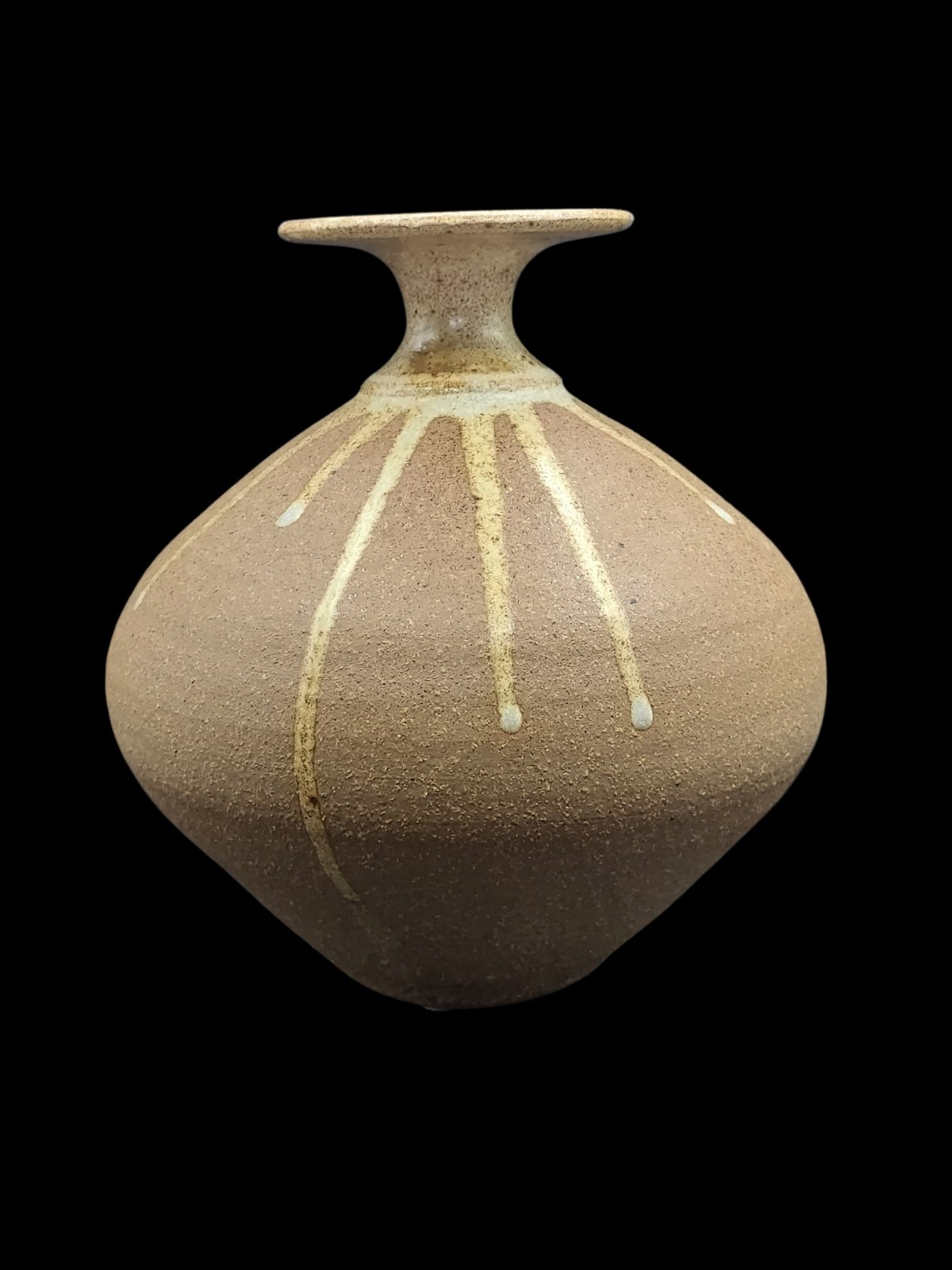 Vintage Signed Studio Pottery Bud Vase Hand Thrown Stoneware Organic Modern MCM