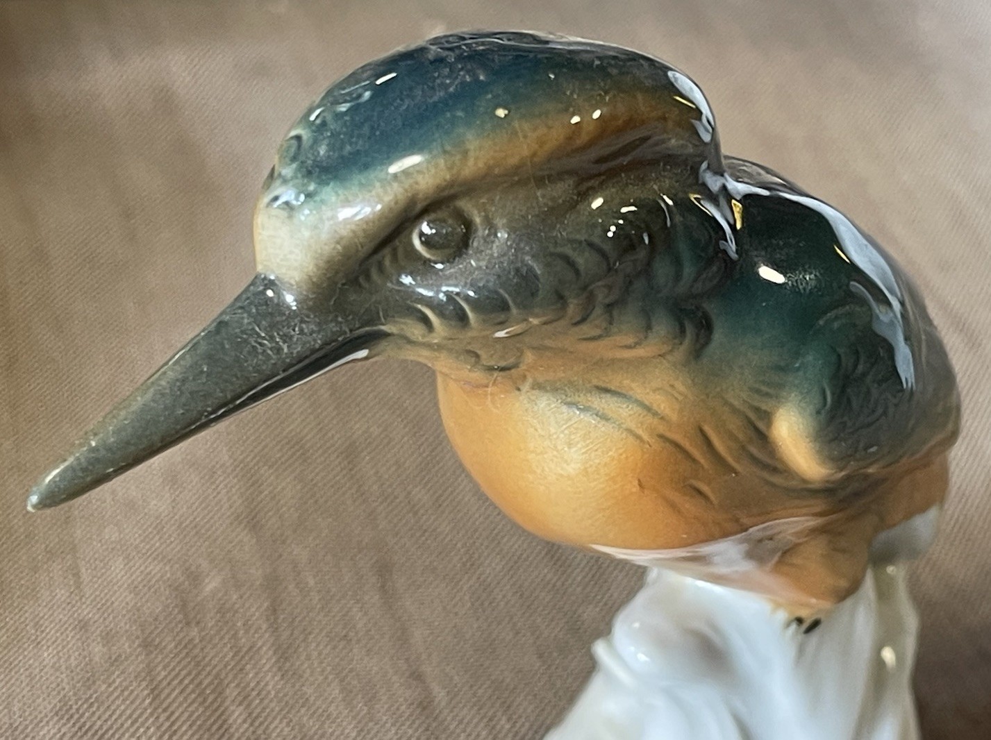 Kingfisher Wagner & Apel 2626, Germany Porcelain Bird Figurine, New In Box