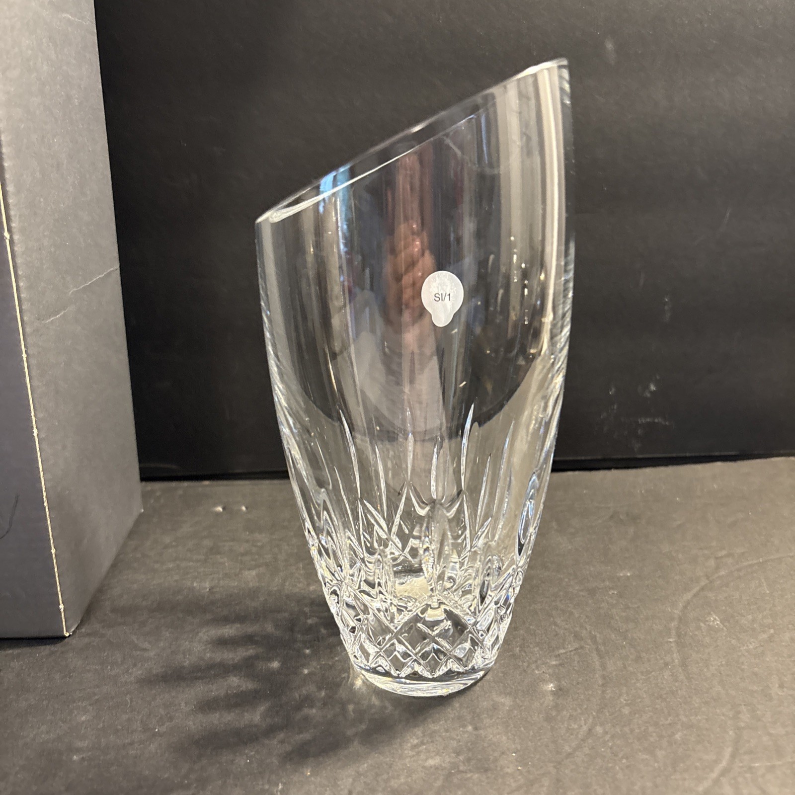 VTG Waterford Crystal LISMORE ESSENCE 7.5” Angular Vase Brand New In Box