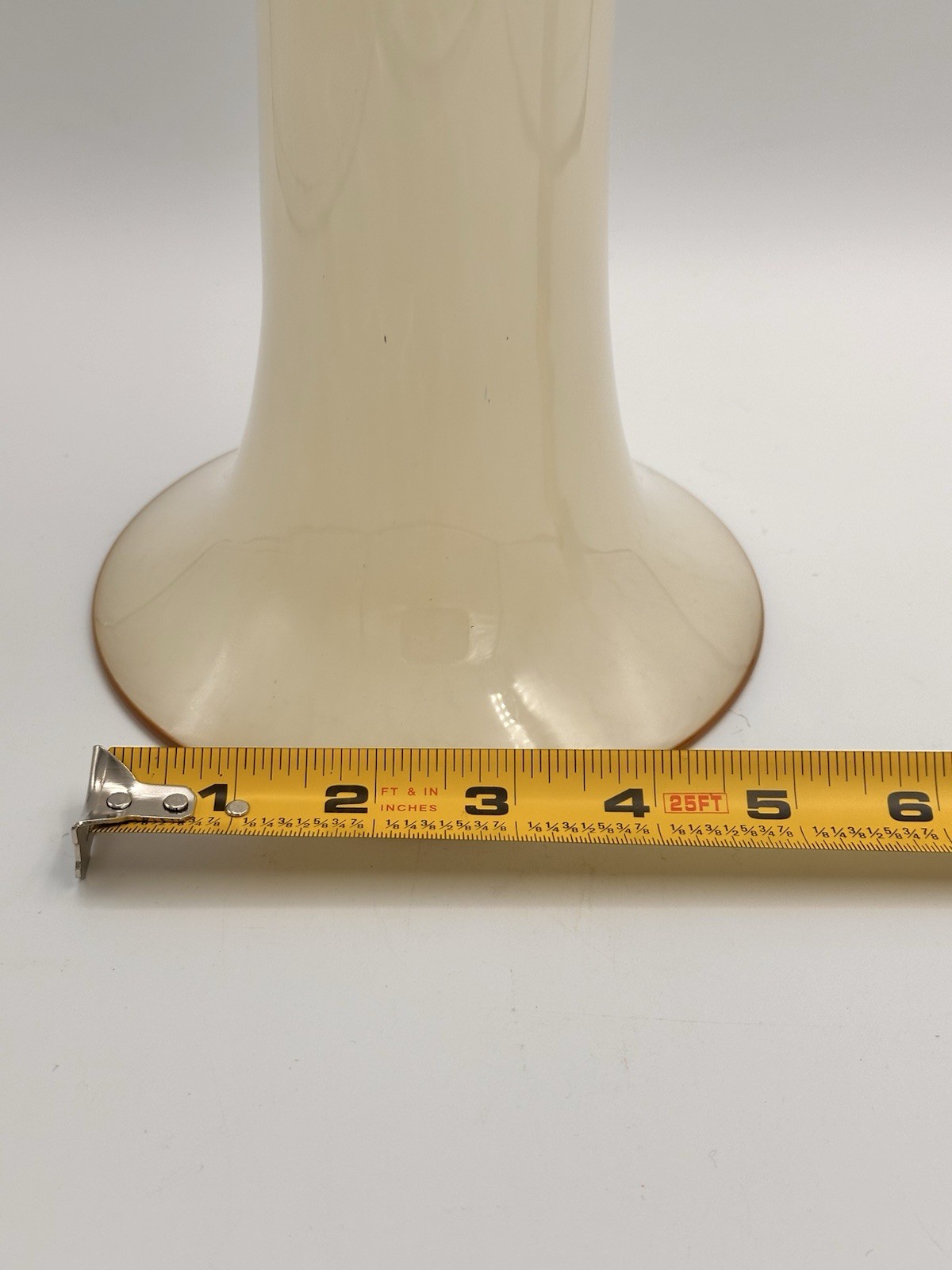 Vintage Hand Blown Art Glass Pedestal Pillar Candle Holder Art Deco MCM 14.5”