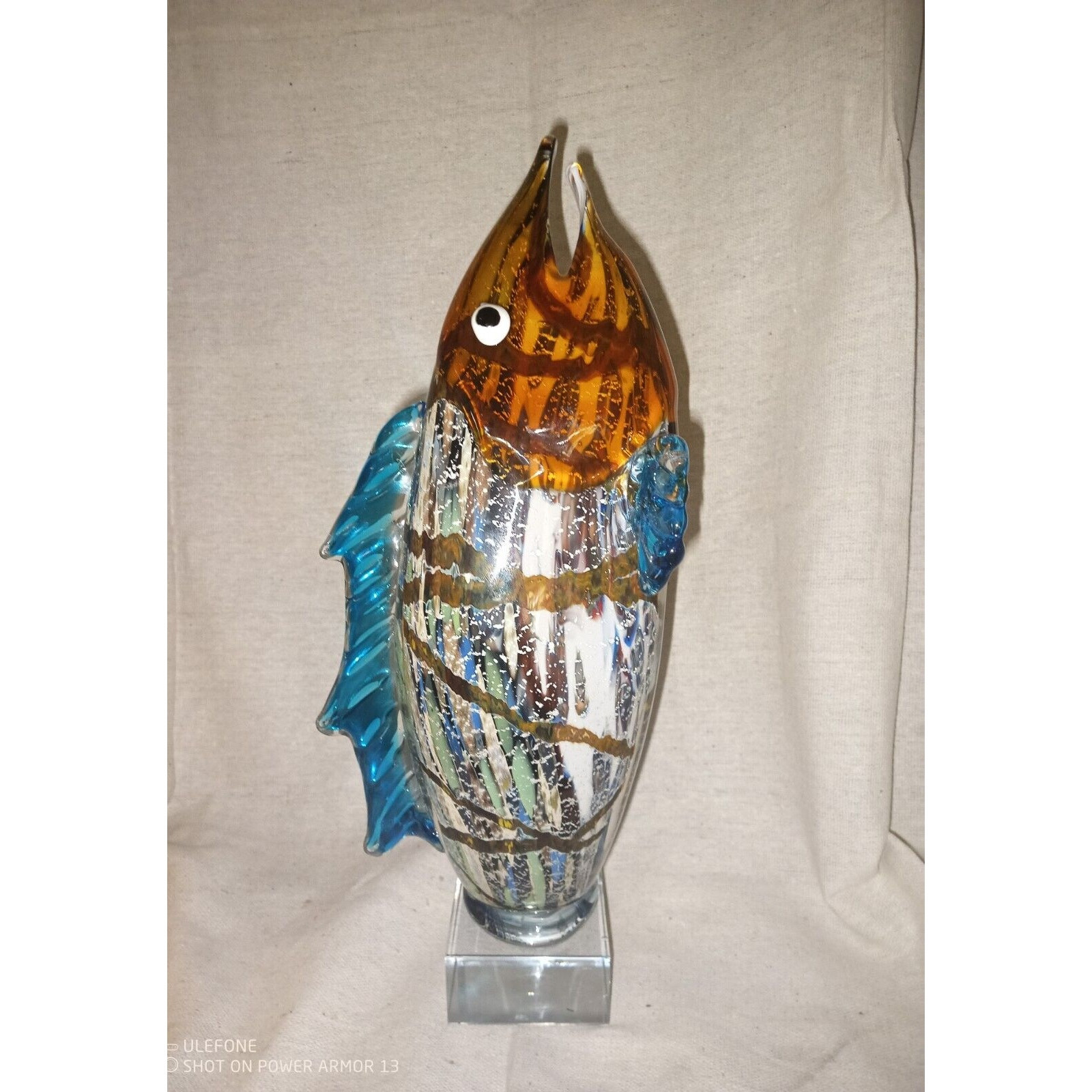 Alessandro Barbaro: Murano Glass Art “Leaping Salmon”