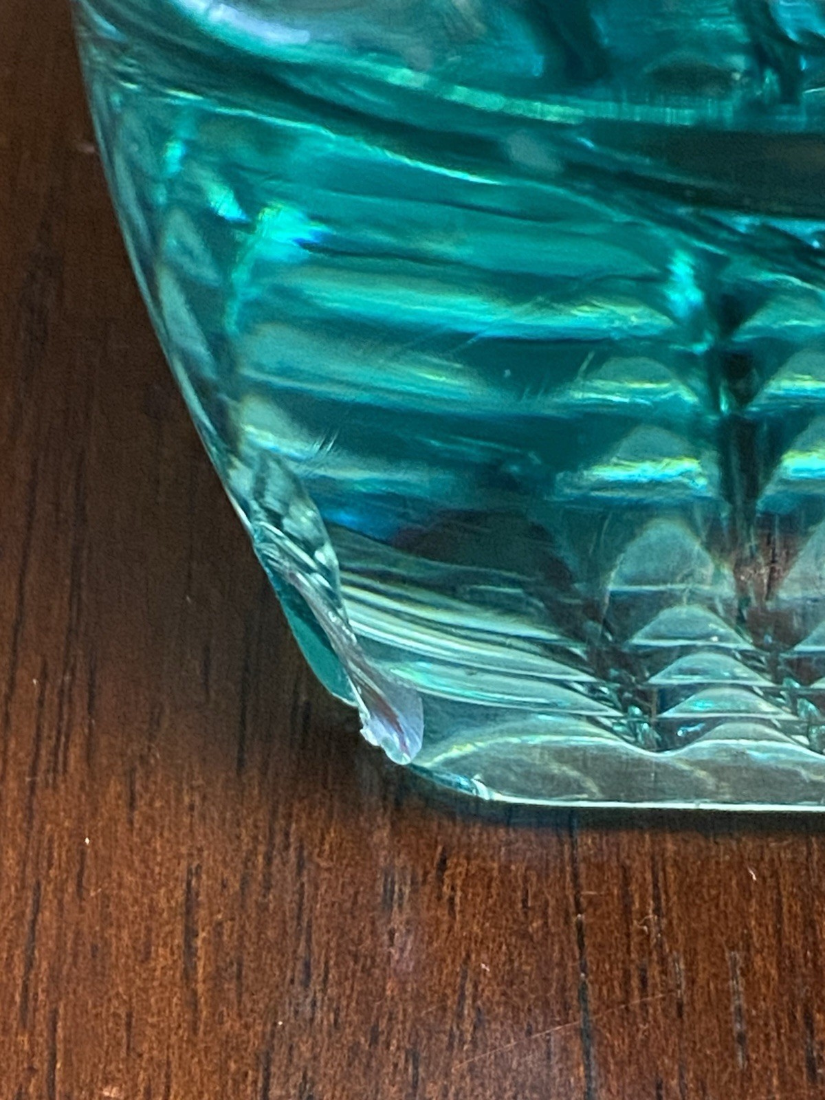 MCM Bohemian Czeh Large Heavy Teal Blue Art Glass Ashtray by Rudolf Jurnikl
