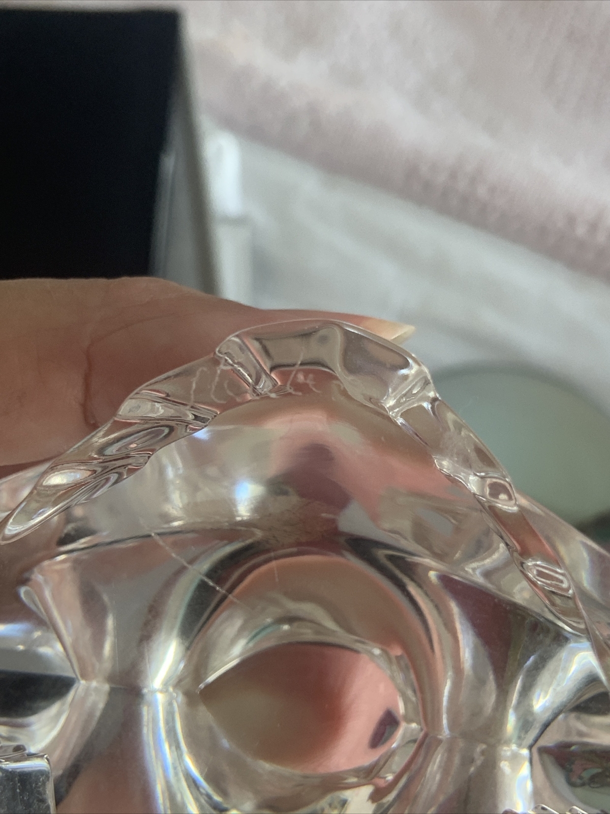 Steuben Eagle signed crystal paperweight 3.25” x 4.25″ Designed Lloyd Atkins