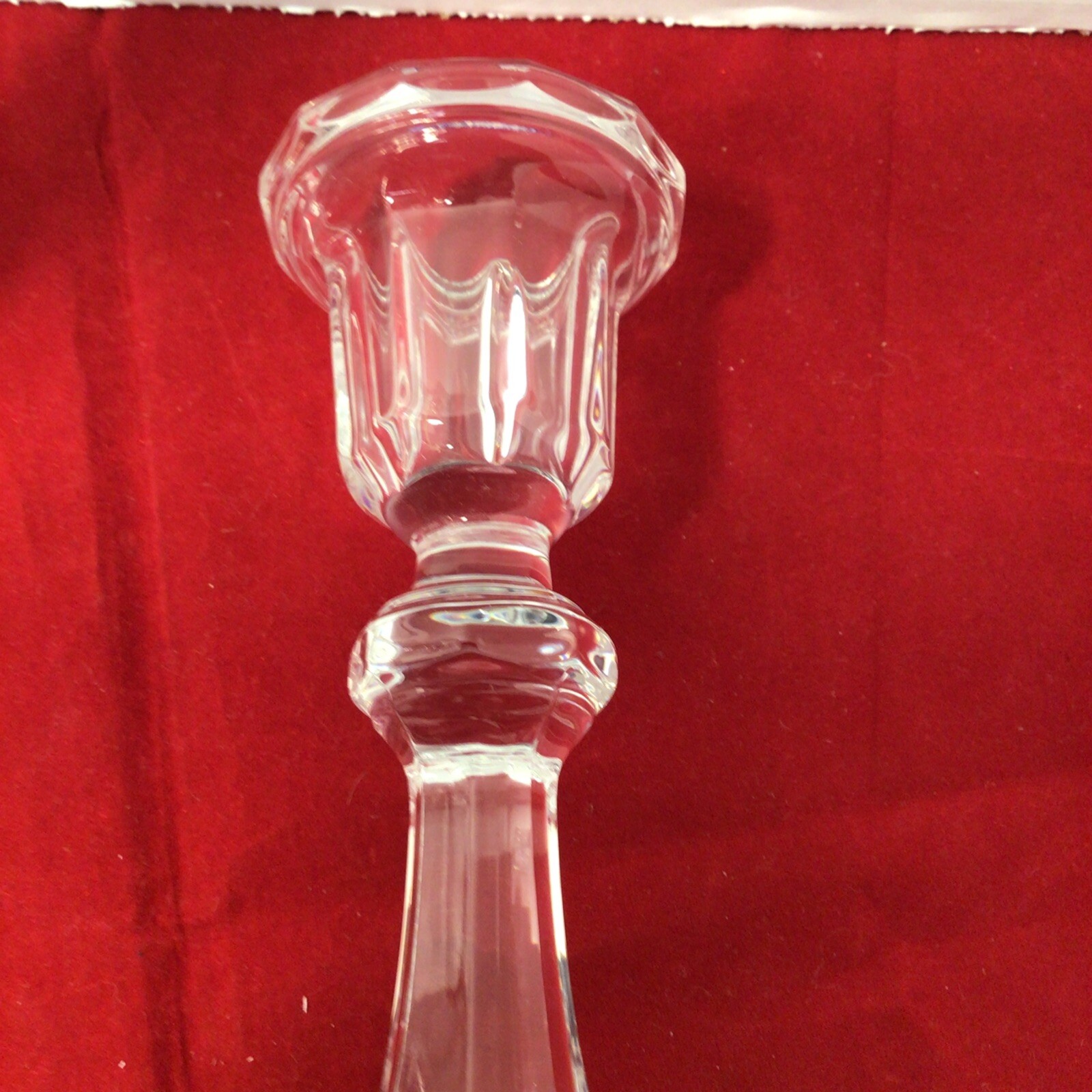 Pair of 2 Cristal J.G. Durand France Parisienne Candlesticks 8” NEW in Box