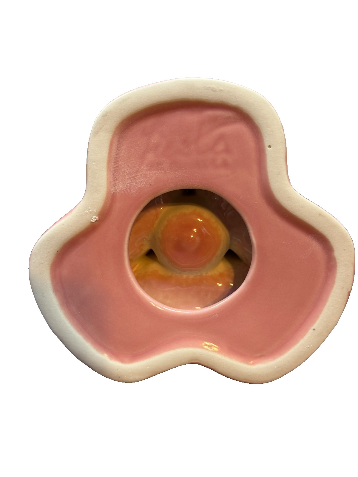NEW Fiesta Pyramid Candlestick Candleholder in Rose color