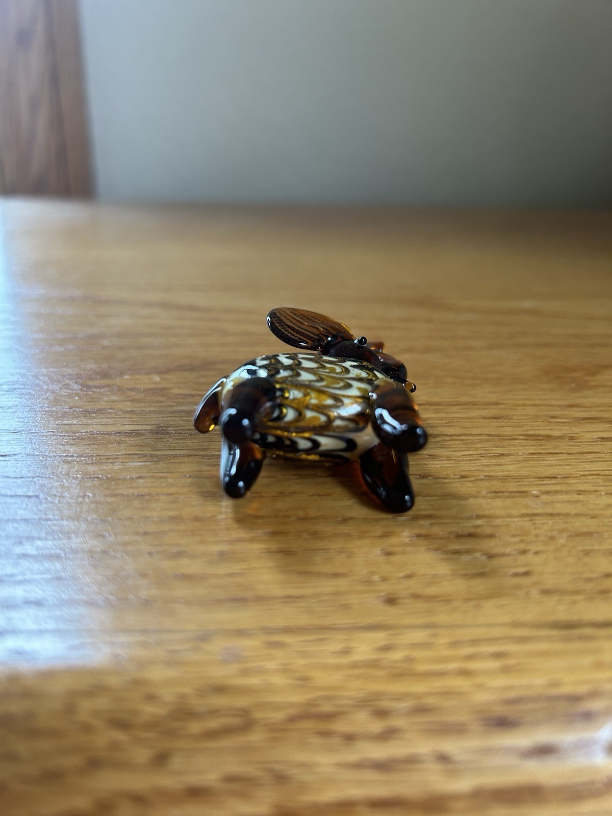Miniature Art Glass Elephant Trunk Up Good Luck Mini Figurine Hand Blown