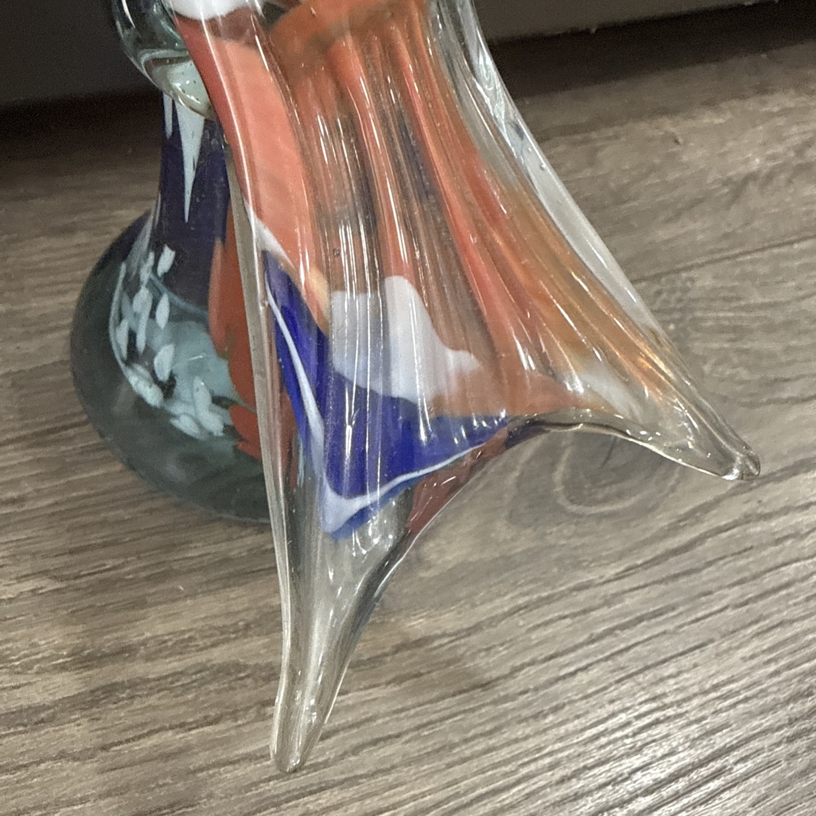 Vintage Murano Style Glass Swordfish Multicolored 11.5 Inches