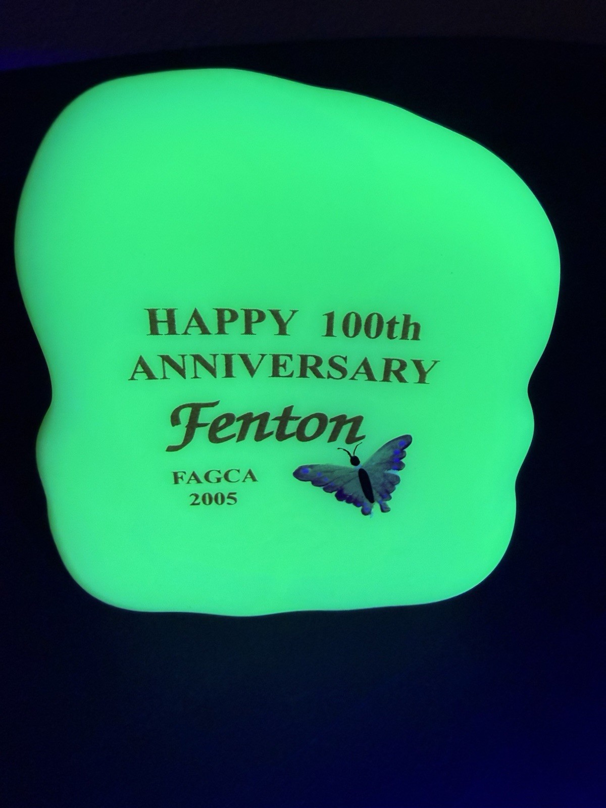 Fenton Butterfly FAGCA 2005 Burmese Uranium Dealer Display Signed By Artist