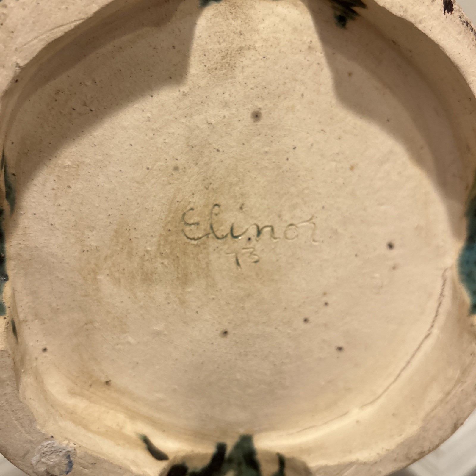 Handmade Pottery Seagrove NC, signed “Elinor 73”