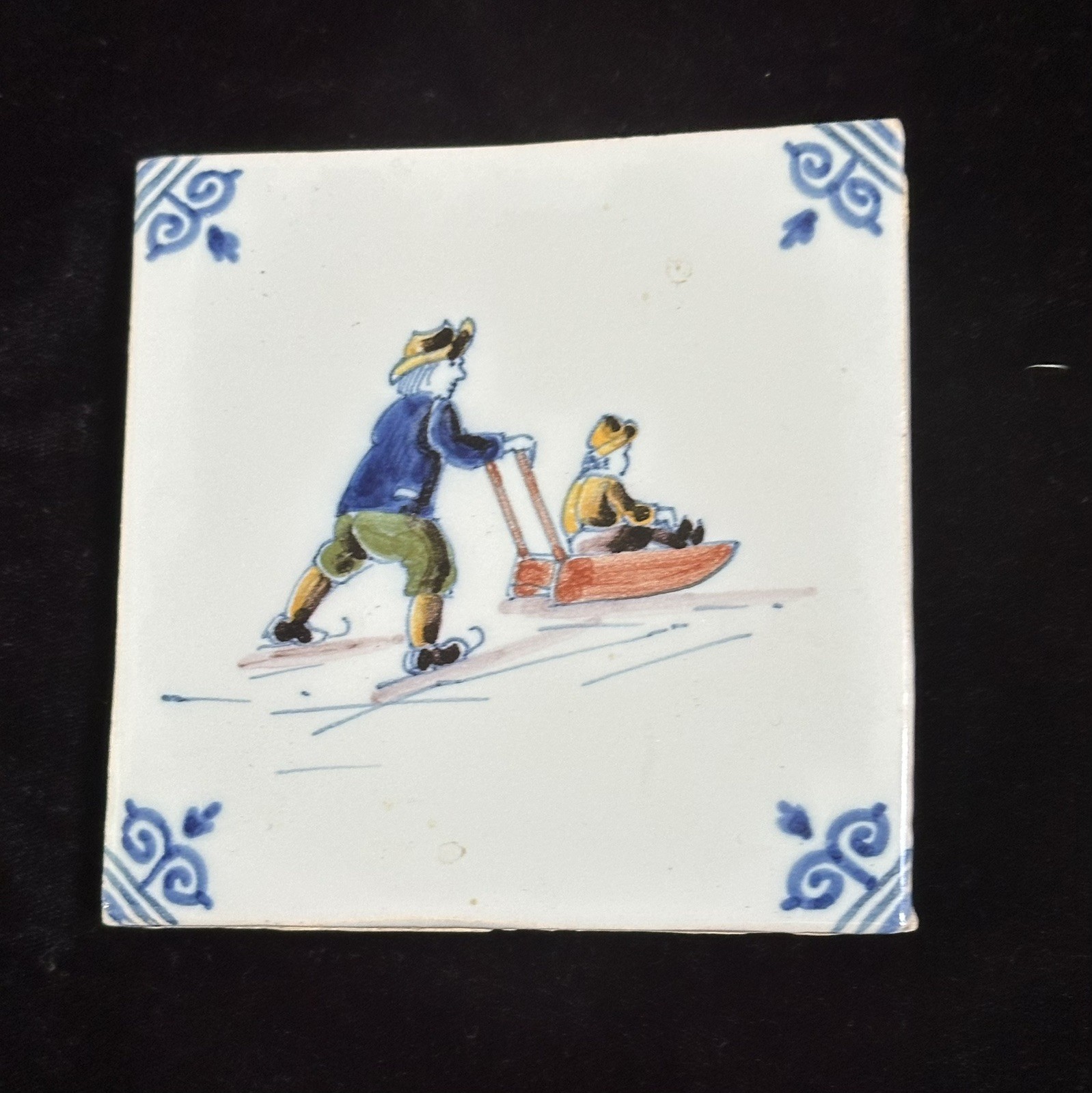 Unique Tile Square MAKKUM Tichelaar Holland Polychrome Child’s Play