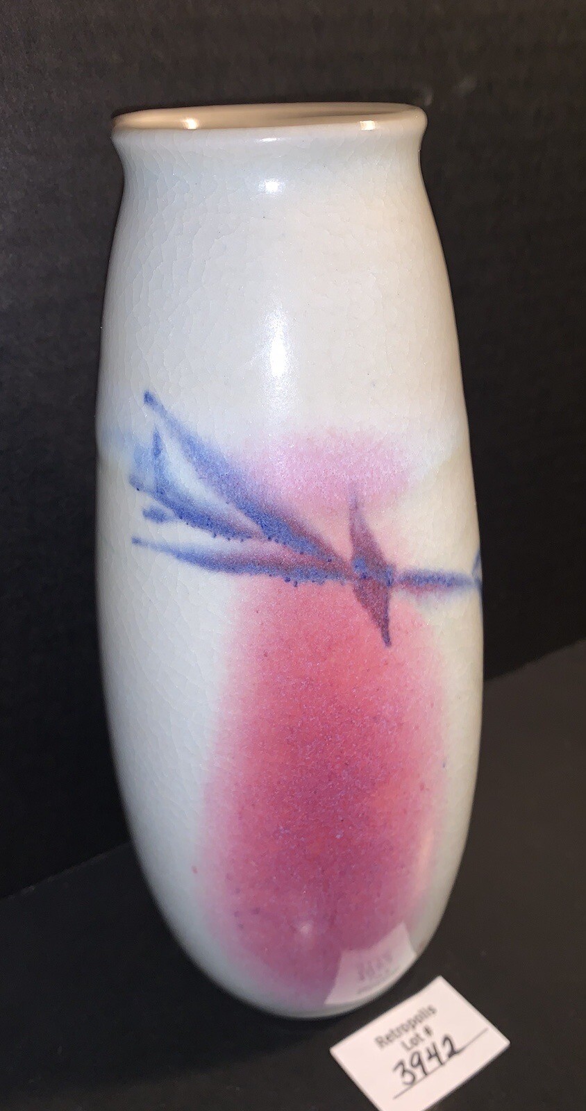 Hanlin Pottery Vase Pink & Blue Hand Thrown Contemporary