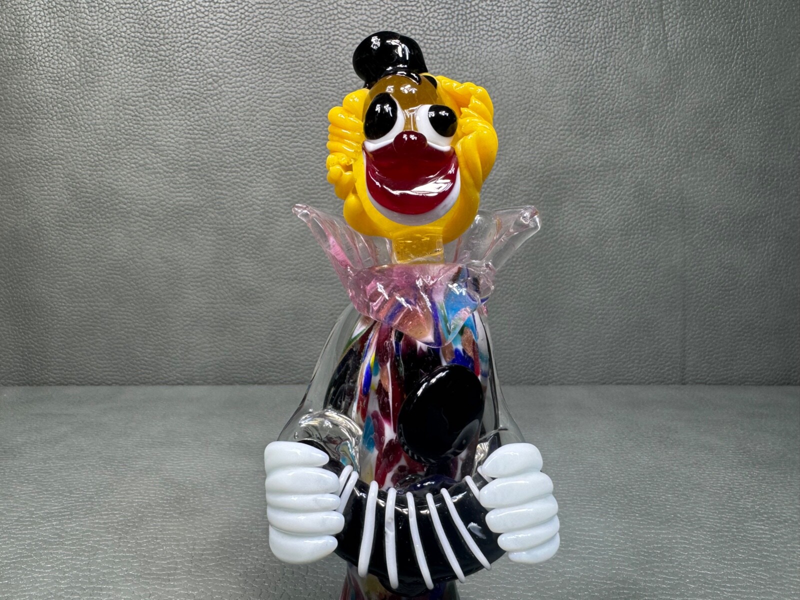 MCM Italian Mid Century Modern Murano Glass Clown Figurine Statue 8″