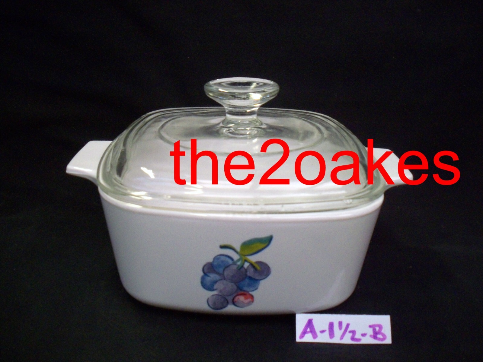 A-1-1/2 qt Corelle Fruit Basket Corning Ware Casserole Dish quart 1.5 Lid Cover
