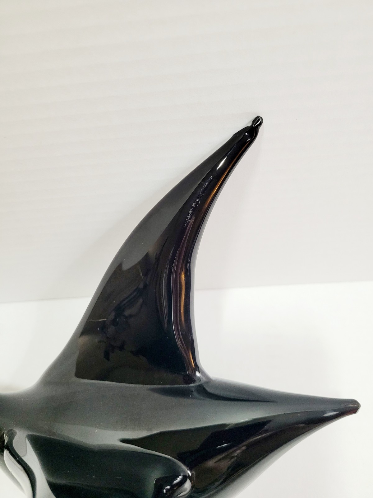 HTF Rare Murano Licio ZANETTI Black & Silver Glass Bird Sculpture Figurine Peice